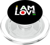 I Am Love Black Girl Magic Melanin Brown Skin Boys Mom Dad PopSockets PopGrip for MagSafe