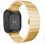 Fitbit Versa 4 Steel Link Bracelet Strap  Gold