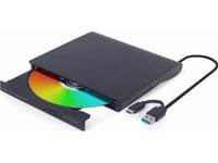 Gembird External Dvd Burner 8X Cd 24X Usb 3.1 Slim Black