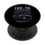 Design de voiture Hotrod classique Erie PA Industrial Muscle USA PopSockets PopGrip Adhésif