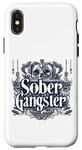 Coque pour iPhone X/XS AA NA Funny Recovery Still Sober Gangster Cool Drinking