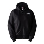 THE NORTH FACE Men's Essential Full Zip Hoodie Jacket, Black/White/White, S