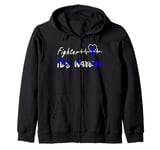 Irritable Bowel Syndrome IBS Warrior Heartbeat Fight Zip Hoodie