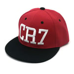 Ronaldo CR7 keps Barn Pojkar Flickor Messi Neymar Bboy Hip-Hop Snapback Hatt Röd-A Red-A