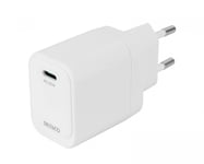 Deltaco 20W USB-C Väggladdare - Vit