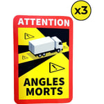 Oc-pro - lot de 3 stickers angles morts, autocollants camion pl