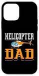 Coque pour iPhone 12 mini Helicopter Dad Funny Aviation Futur Pilote d'hélicoptère