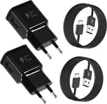 2-Pack Chargeur Type C Charge Rapide Pour Samsung Galaxy S21/S20/S20+/S10/S10+/S10e/S9/S9+/S8/S8 Plus/A12/A13/A15/A20/A25/A32/Note 9/8, Chargeur Telephone Tablette Adaptateur Avec 1.5m Usb C[L97]