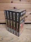 Sealed Brand New Sony E-180 Hi Resolution VHS 3 Hour Video Cassette Tapes x 5