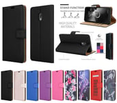 For Alcatel 1c (2019), 5003d Genuine Black Pink Leather Wallet Phone Case Cover