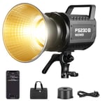 NEEWER FS230B LED Video Light 2.4G/APP Control, 230W Bi Color COB Silent Photography Continuous Output Lighting with 4 PWM Dimming Types, 110000lux/m, 2700K-6500K, CRI 97+, 12 Scenes, Bowens Mount