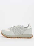 Armani Exchange AX Mesh Runner Trainers, Grey/White, Size 9, Men