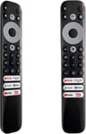 Télécommande TCL RC902V de rechange pour TV TCL Android Mini LED QLED 4K UHD Smart TV avec Netflix, Prime Video, YouTube, Guard, Media et TCL Channel (sans fonction vocale).