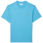 T-shirt Lacoste  T-SHIRT  CLASSIC FIT EN JERSEY DE COTON BLEU CLAIR