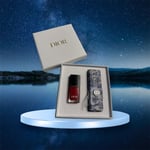 Dior VIP Rouge Couture Lipstick Shade 999 & Gel Effect Nail Polish Vernis Gift