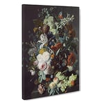 Still Life With Flowers And Fruit Vol.2 By Jan Van Huysum Canvas Print for Living Room Bedroom Home Office Décor, Wall Art Picture Ready to Hang, 30 x 20 Inch (76 x 50 cm)