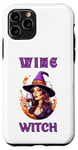 Coque pour iPhone 11 Pro Sorcière du vin d'Halloween buvant sa potion