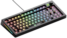 Glorious Gaming GMMK 3 Barebones : kit Clavier Gaming personnalisé, Clavier 75% mécanique, Joints modulaires, MX 5 Broches (Hot Swap), Mousse insonorisante, Plaque de Commutation alu, ANSI - Noir