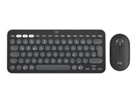 Logitech Pebble 2 Combo - Ensemble clavier et souris - sans fil - Bluetooth LE - QWERTZ - Allemand - rose ton sur ton