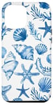 iPhone 12 Pro Max Blue Seashell Coastal Summer, Starfish, Women Case