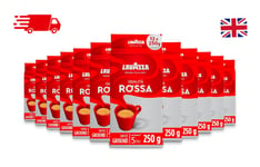 Lavazza, Qualità Rossa, Ground Coffee, 12 Packs of 250 g, Ideal for Moka Pots,