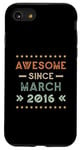 Coque pour iPhone SE (2020) / 7 / 8 Awesome Since March 2016 Birthday Design