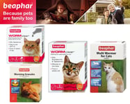 Beaphar Wormclear Spot On Multiwormer Treatment & Worming Granules For Cats