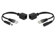 Delock Passive PoE Adapter Set RJ45 DC 5.5 x 2.5 mm - strøminjektor