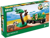 BRIO World Safari Train Set for Kids Age 3 Years Up - Compatible with all Railw