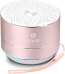 Petite Enceinte Bluetooth améliorée Enceinte Portable sans Fil étanche IPX7 avec radiateur de Basses personnalisé, Mini Enceinte de Douche pour iPhone ipad, Or Rose