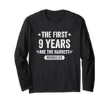 9 Year Wedding Anniversary Married Couples 9th Anniversary Long Sleeve T-Shirt