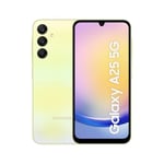 Samsung Galaxy A25 5G, Factory Unlocked Android Smartphone, 128GB, Fast Charging, 50MP Camera, Yellow, 3 Year Manufacturer Extended Warranty (UK Version)