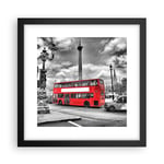 Affiche Poster 30x30cm Tableaux Image Photo Trafalgar square taxi londres Art