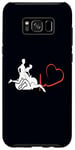 Coque pour Galaxy S8+ Triathlon Heartbeat EKG Jeu de sport amusant pour natation, vélo, course à pied