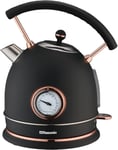 Rasonic Classic Retro Electric Kettle 1.8L Stainless Steel, 3KW Fast Quiet...