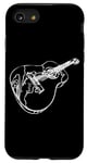 Coque pour iPhone SE (2020) / 7 / 8 Guitariste de croquis de guitare acoustique