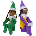 Snoop On A Stoop Jultomte Docka Svart Tomte Docka 118 Tum Handgjord Hip Hop Docka Plysch Leksaker Presenter För Hem Trädgård Halloween  (FMY) 2pcs