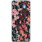 Samsung Galaxy S8+ Läpinäkyvä Puhelinkotelo Blommor