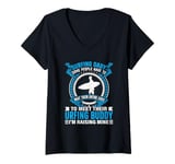 Womens Surfing Dady Some People Have To Wait Their Entire Lives To V-Neck T-Shirt