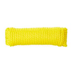 Corde torsadée en polypropylène jaune DIALL ø8 mm, 7.5 m