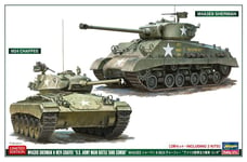 1:72 HASEGAWA M4A3E8 Sherman & M24 Chaffee 2 Kits In Box Kit HA30068