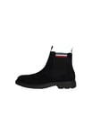 Tommy Hilfiger Bottines Chelsea Homme en Daim, Bleu (Desert Sky), 46