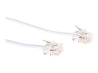 Microconnect - Telefonkabel - Rj-11 (Hane) Till Rj-11 (Hane) - 1 M - Vit