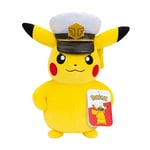 Bandai - Pokémon - Peluche Capitaine Pikachu - Peluche 20 cm Toute Douce - Idée Cadeau Peluche Pikachu Enfants et Adultes - Jouet Enfant 2 Ans et + - Peluche Pokémon Licence Officielle - JW4373