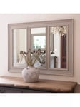 One.World Wilton Elise Rectangular Panelled Wood Wall Mirror, 103 x 139cm, White