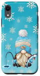 Coque pour iPhone XR Blue Winter Gnome Snowflakes For Men Who Loves Ice Fishing