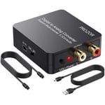 Prozor Digital to Analog Audio Converter Optical Coax Toslink 3.5mm RCA Decoder