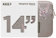 KEEP 14" neopren laptopfodral (Portabella Flower)