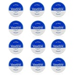 12 x VASELINE LIP THERAPY PETROLEUM JELLY ORIGINAL BLUE TIN 20g