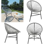 Chaise de jardin sous forme de lune Résine tressée Gris - chaise en forme de lune - chaises en forme de lune - Home & Living - Gris